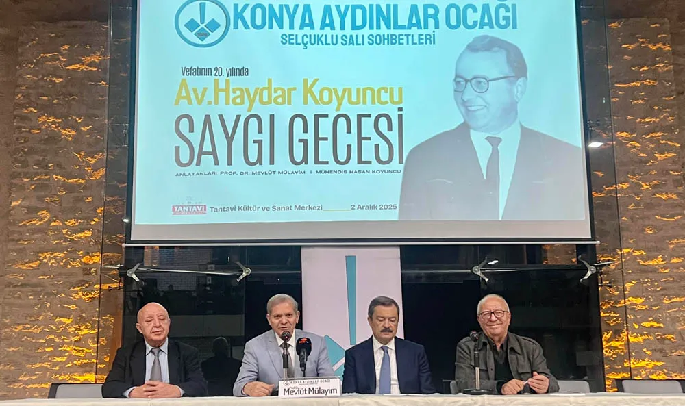 Konya Siyasetinin simge ismi Haydar Koyuncu saygı gecesinde unutulmadı